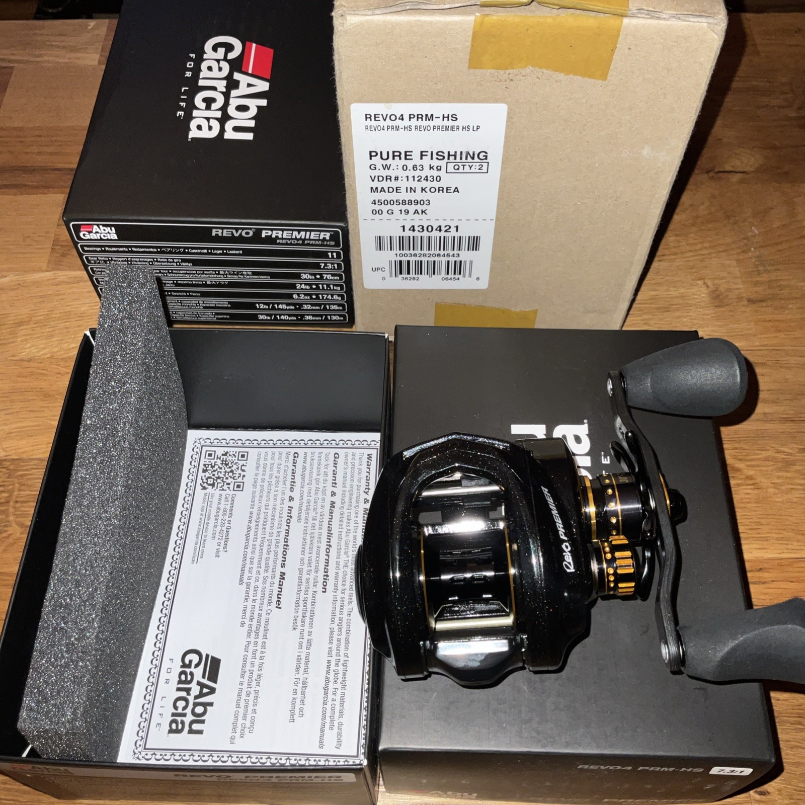Abu Garcia REVO4 PRM-HS Right hand Bait Reel 7.3:1 Brand New