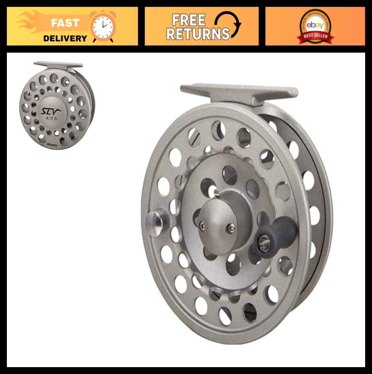 SLV Fly Reel 1RB – Lightweight, Durable, Multi-Size Fishing Gear for Anglers
