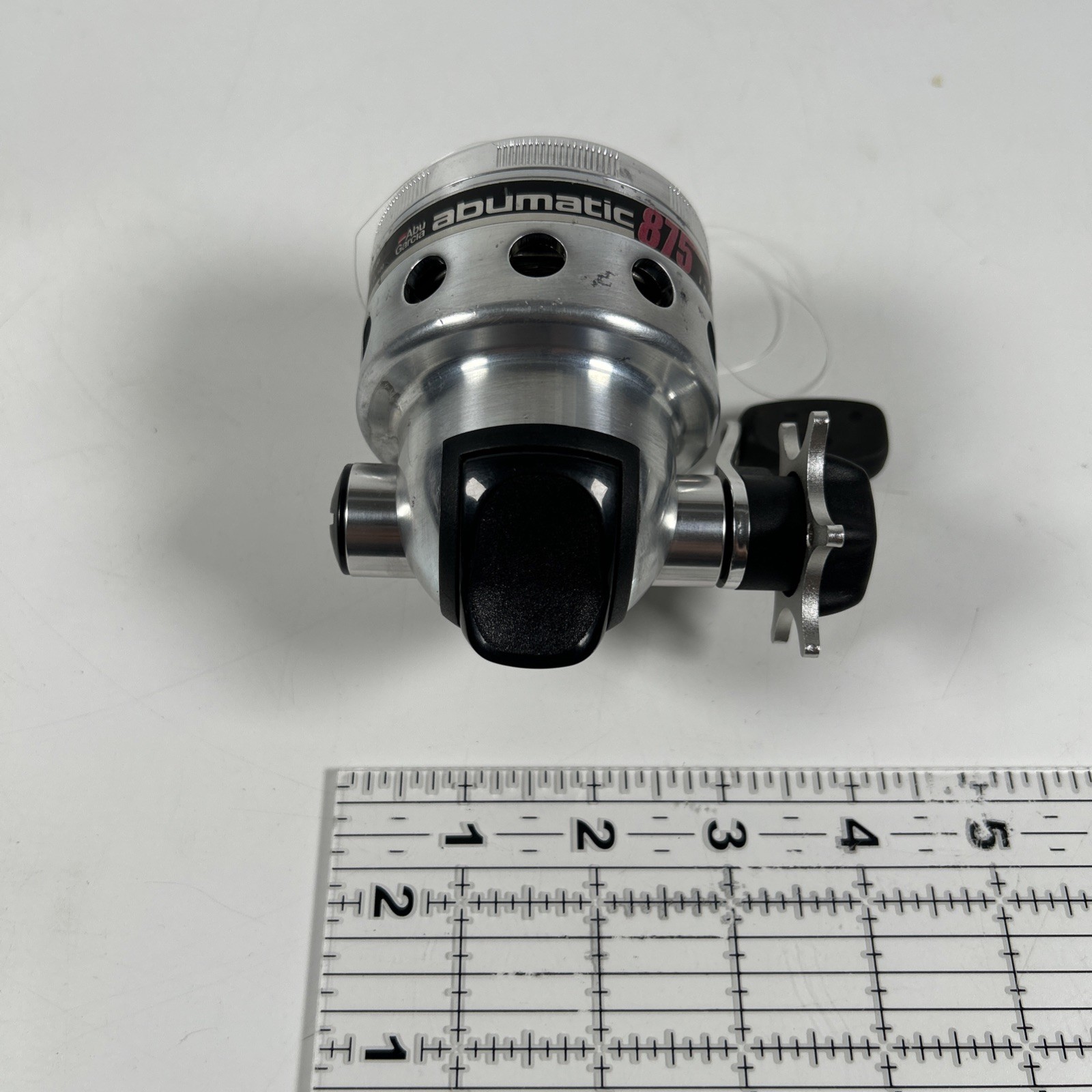 VTG Abu Garcia Abumatic 875 Spincast Reel instant anti-reverse Silver & Black