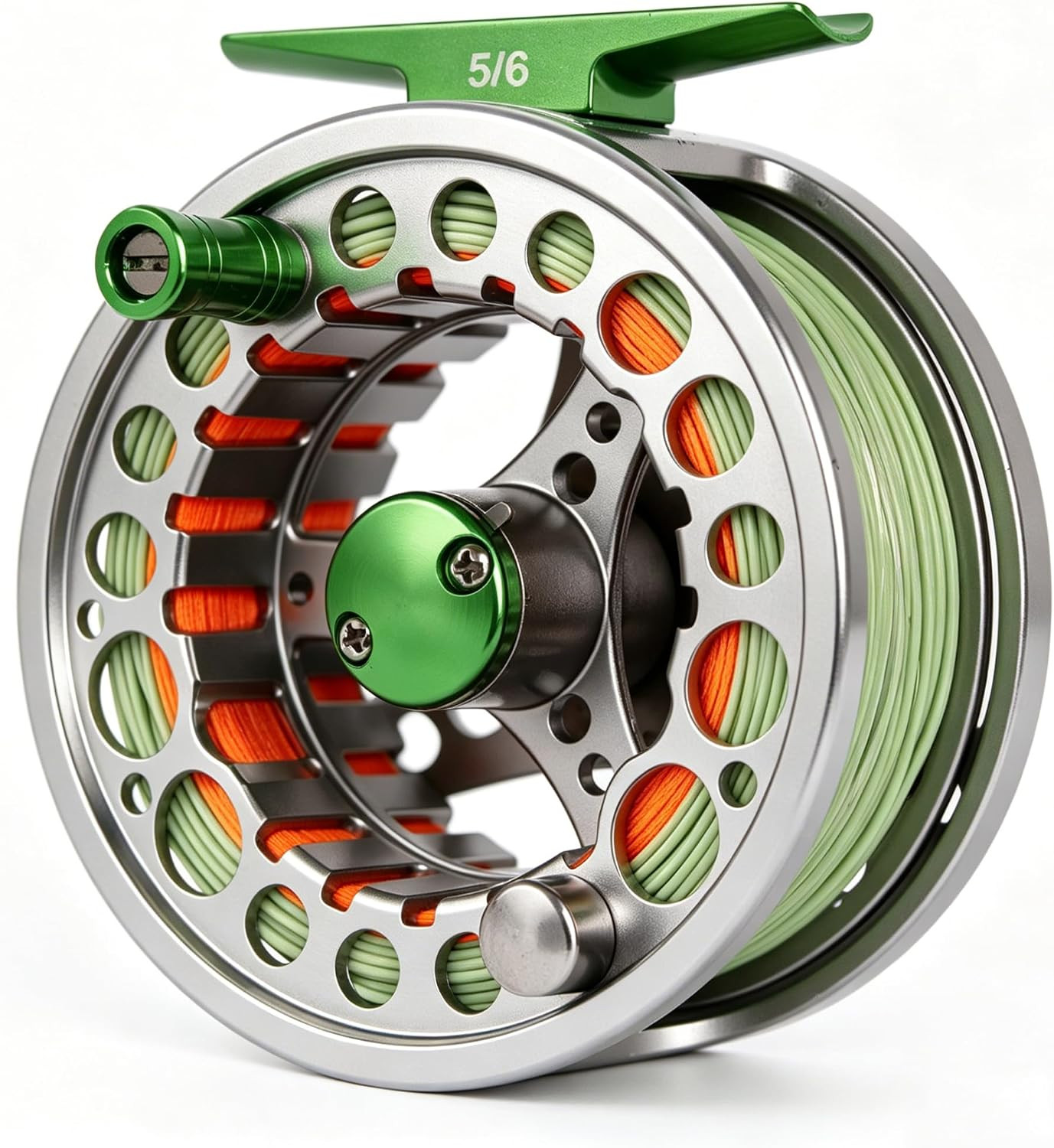 Fly Fishing Reel with Aluminum Alloy Body 5/6Wt Die Cast Pre-Loaded Fly Reel wit