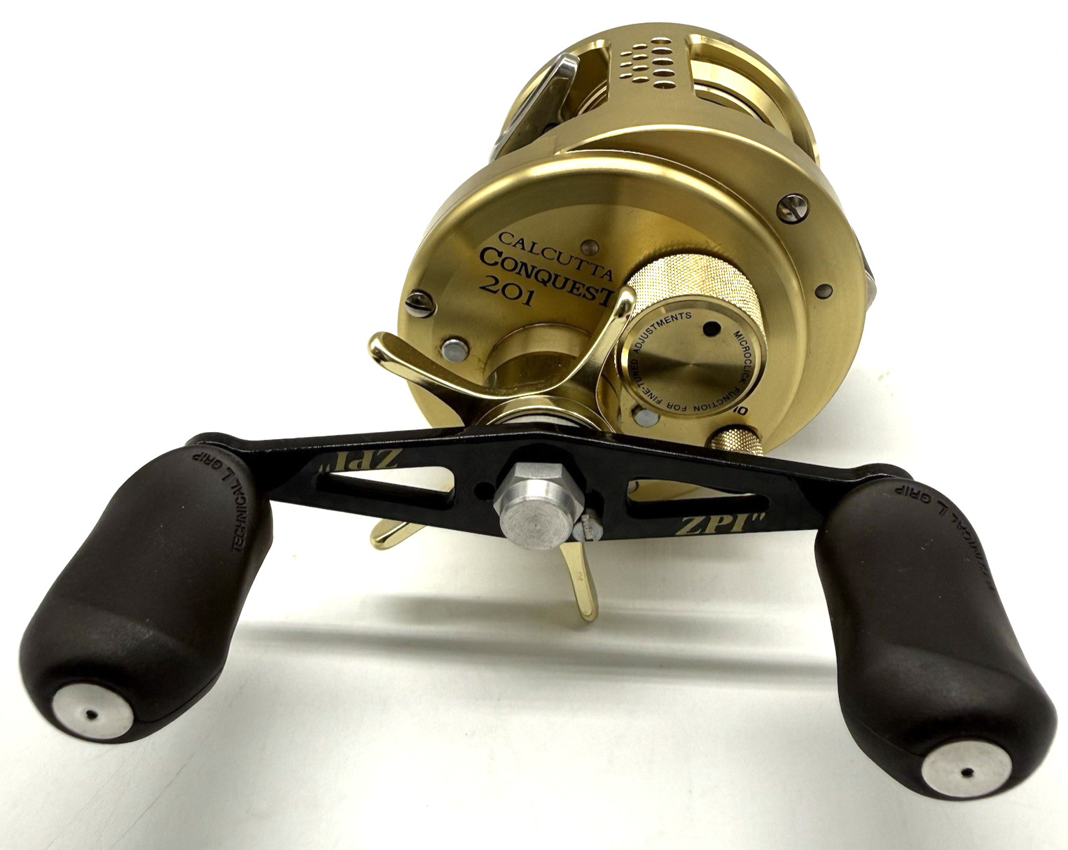 Shimano 00 CALCUTTA CONQUEST 201 Left Bait Casting Reel In Box „Near Mint“ JAPAN