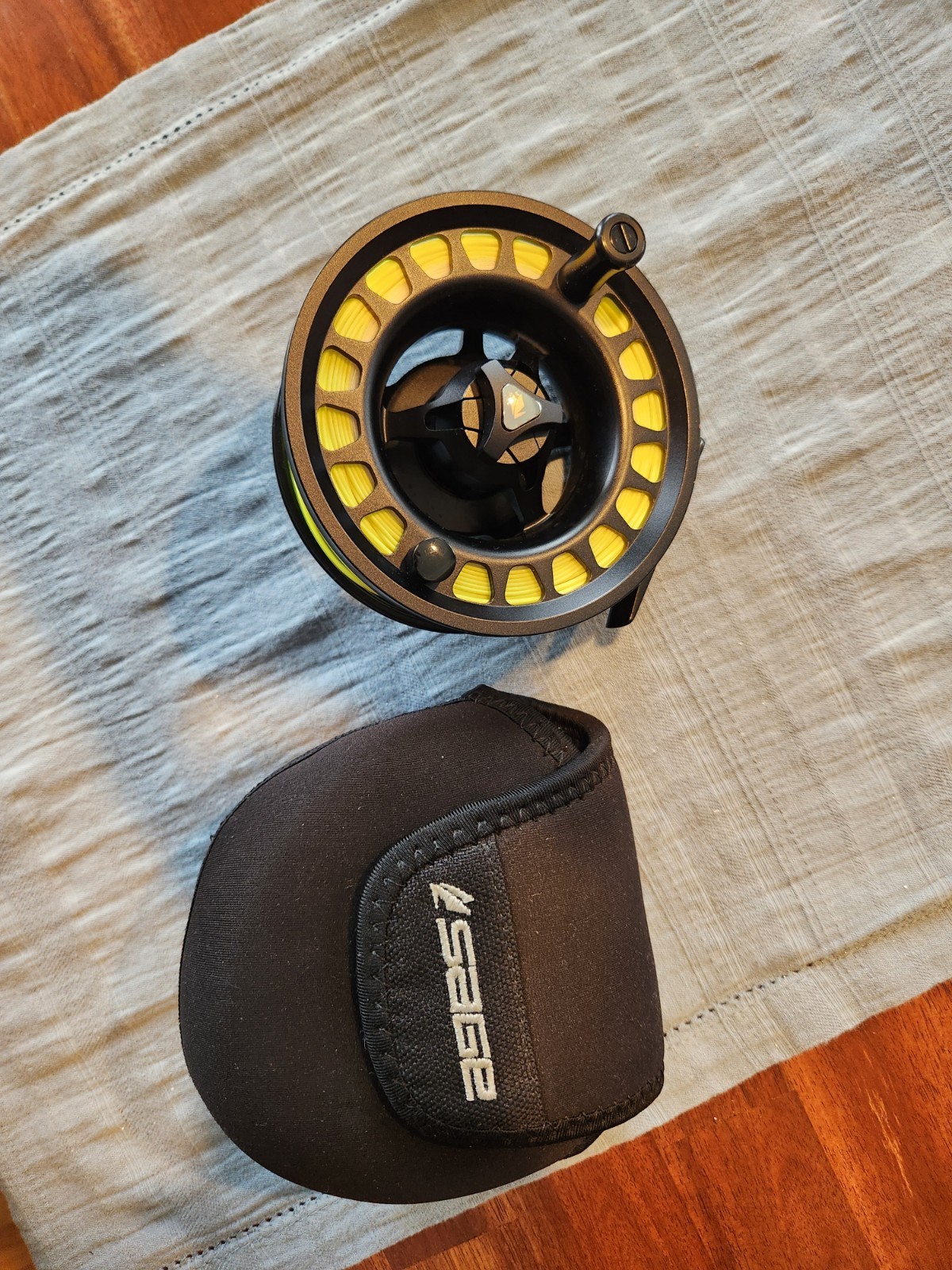 SAGE 8080PRO Fly Reel Black & Yellow with Reel, Yellow Line & Protective Case