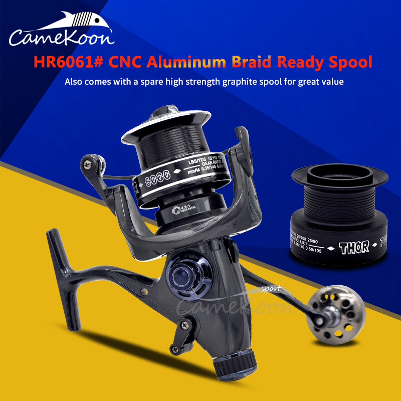CAMEKOON Baitfeeder Spinning Reel for Live Liner Saltwater Surf Catfish Fishing