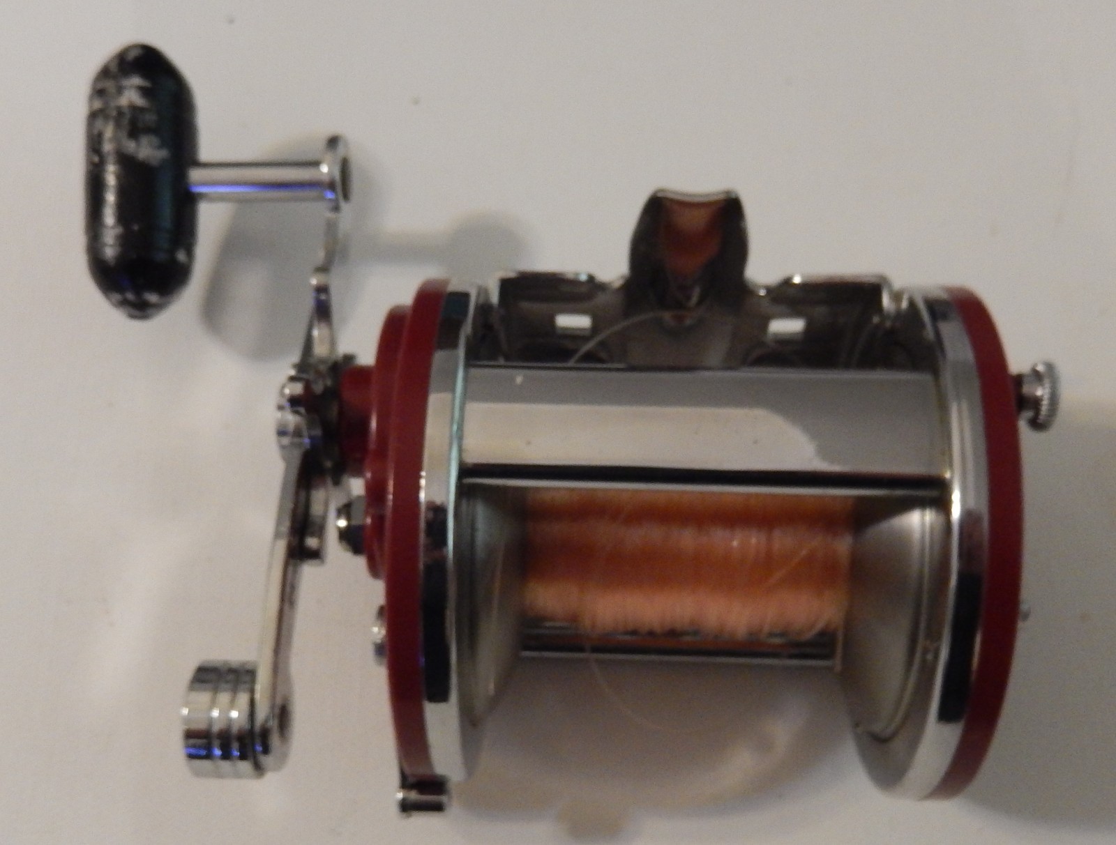 PENN JIGMASTER 500SM Fishing Reel RED-Metal Spool wParts List/Box/Advertisement.