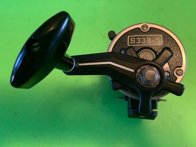 CUSTOM BUILT NEWELL S338-5 CONVENTIONAL FISHING REEL STAINLESS STEEL CLICKER&CAP