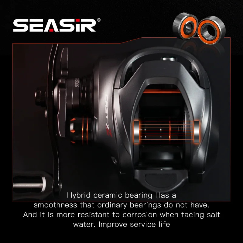 Cast-X2 Baitcasting Reel 7.3:1 High Speed Gear Ratio Drag 8.5KG Aluminum Carbon
