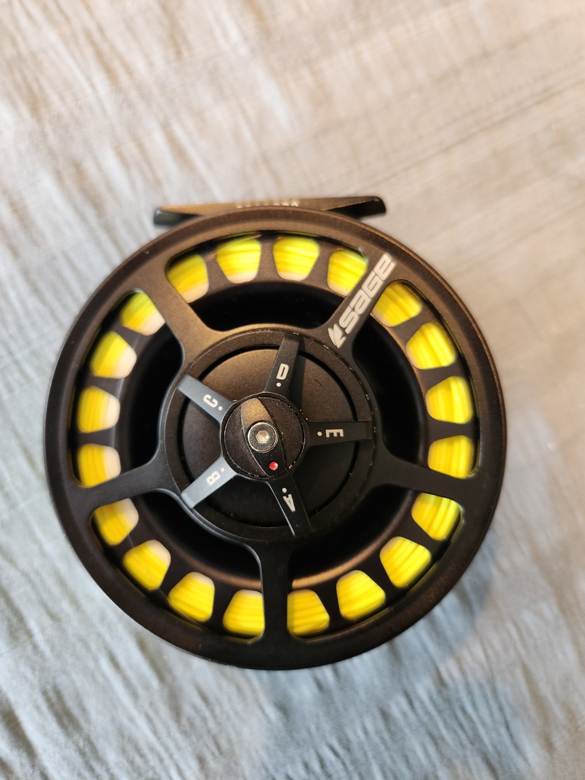 SAGE 8080PRO Fly Reel Black & Yellow with Reel, Yellow Line & Protective Case