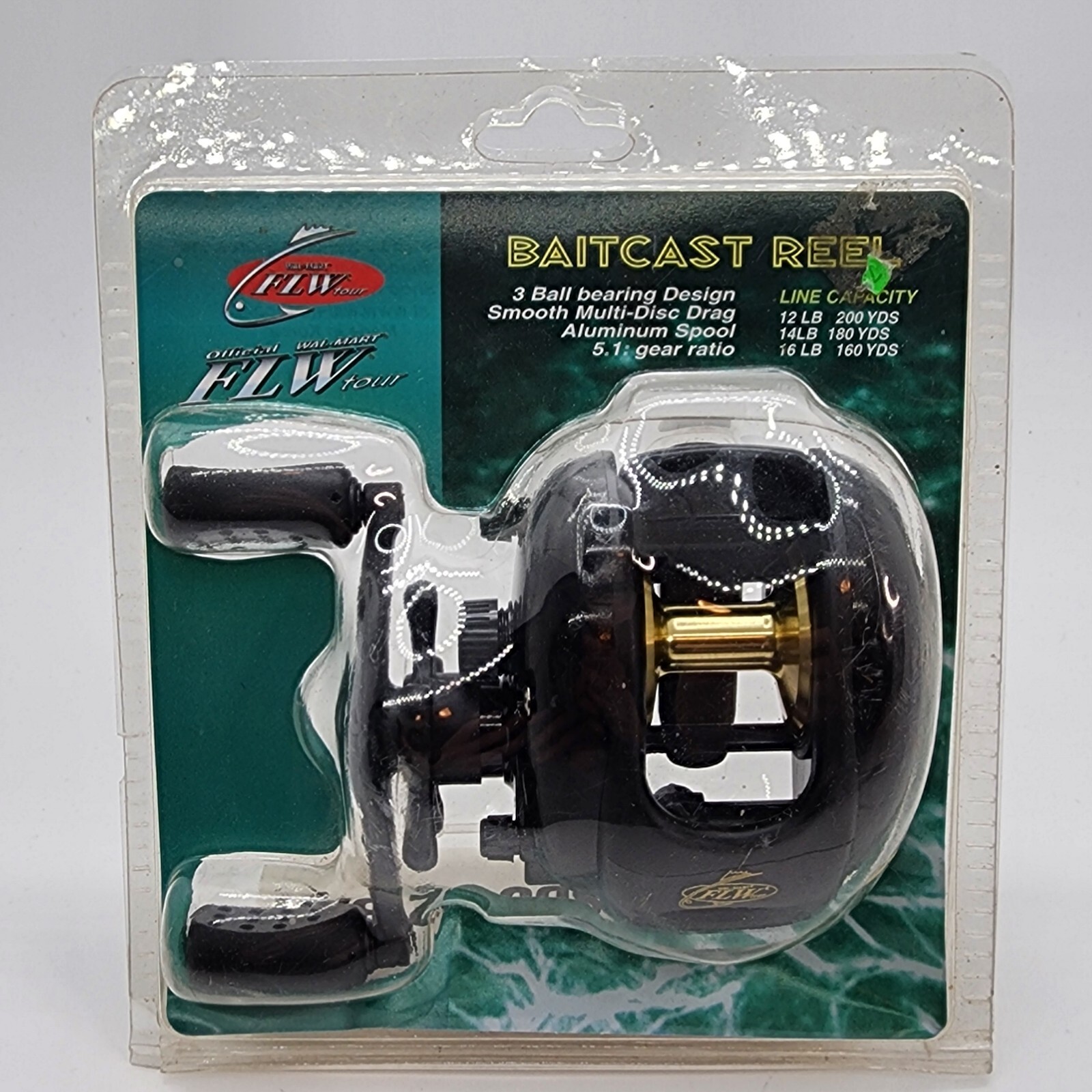 FLW Tour Bait Casting Fishing Reel HSBC 02 Magnetic Control Black Wal-Mart New