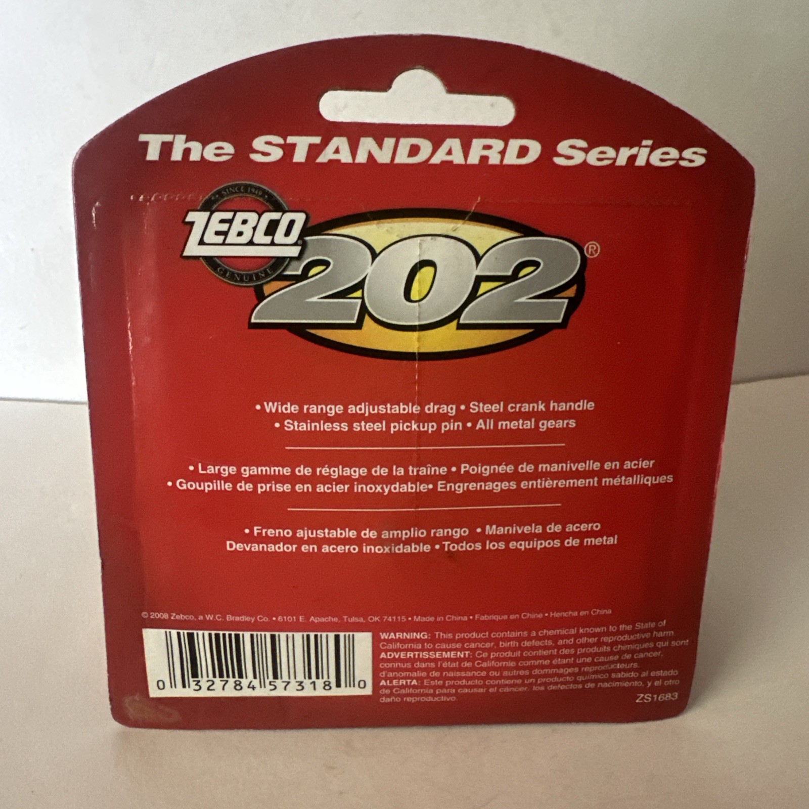 New Zebco 202 Spincast Reel Wide Range Adjustable Drag 10lb Line Sealed NOS