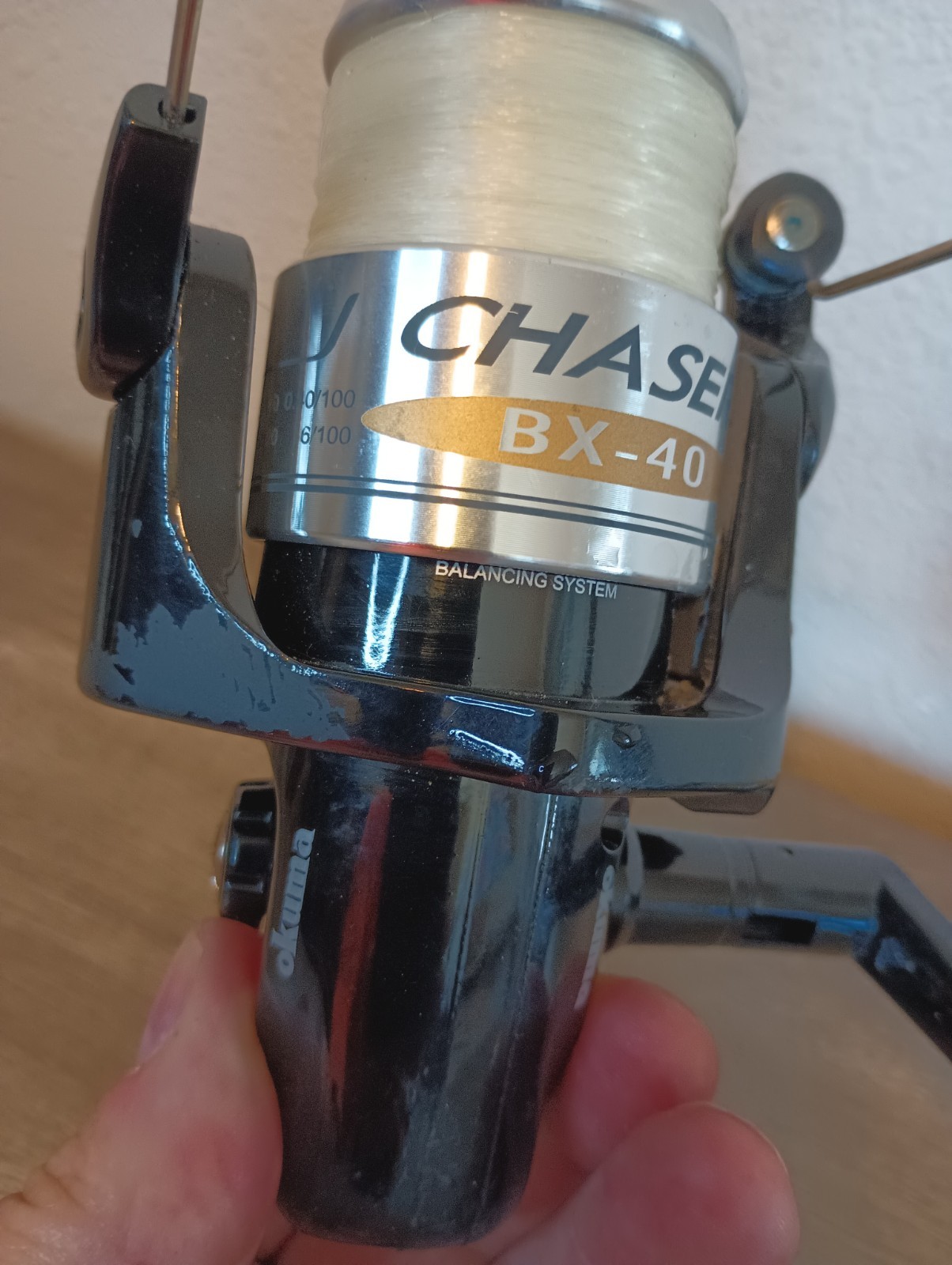Vtg Okuma Chaser BX-40 Spinning Fishing Reel Clean Smooth Bail & Retrieve 4.4:1