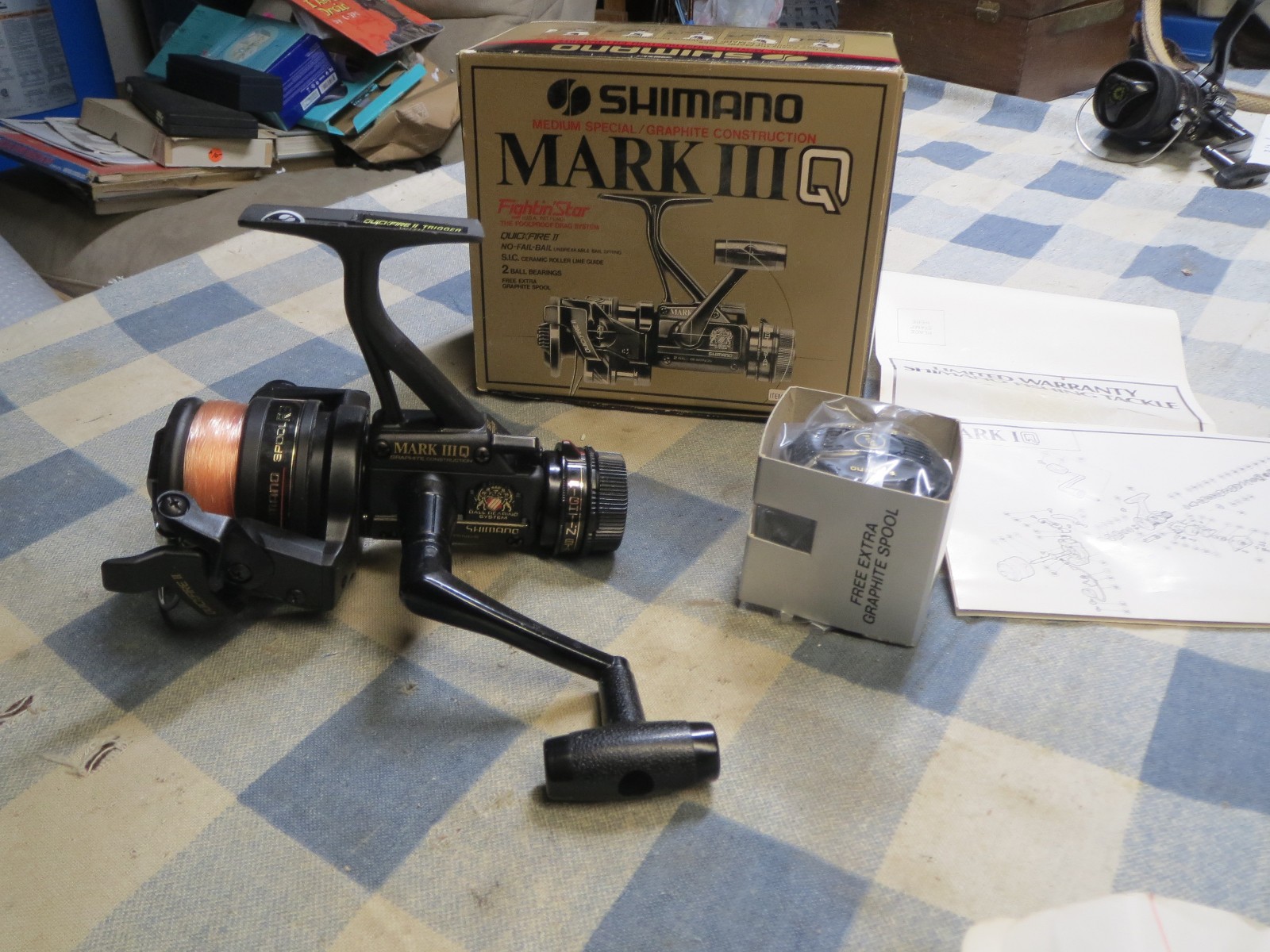 Shimano Mark III Q Fightin Star Quick Fire II No Fail Bail with Box & Spool