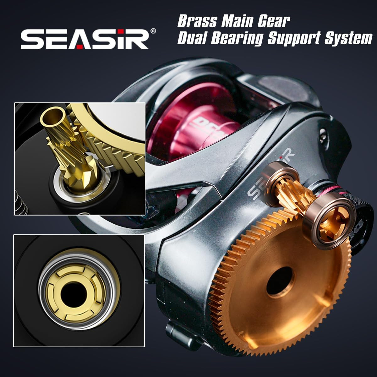 SEASIR Dcast Baitcaster Reel, Digital Control Fishing Reel, Ultralight Baitcasti