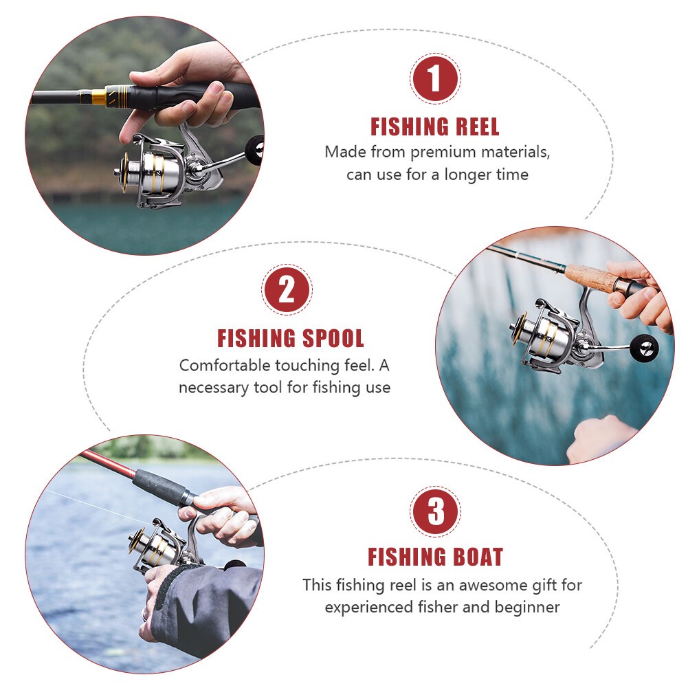 Spinning Fishing Reel 14+1 BB Double Spool Metal Fishing Reel Left/Right Handle