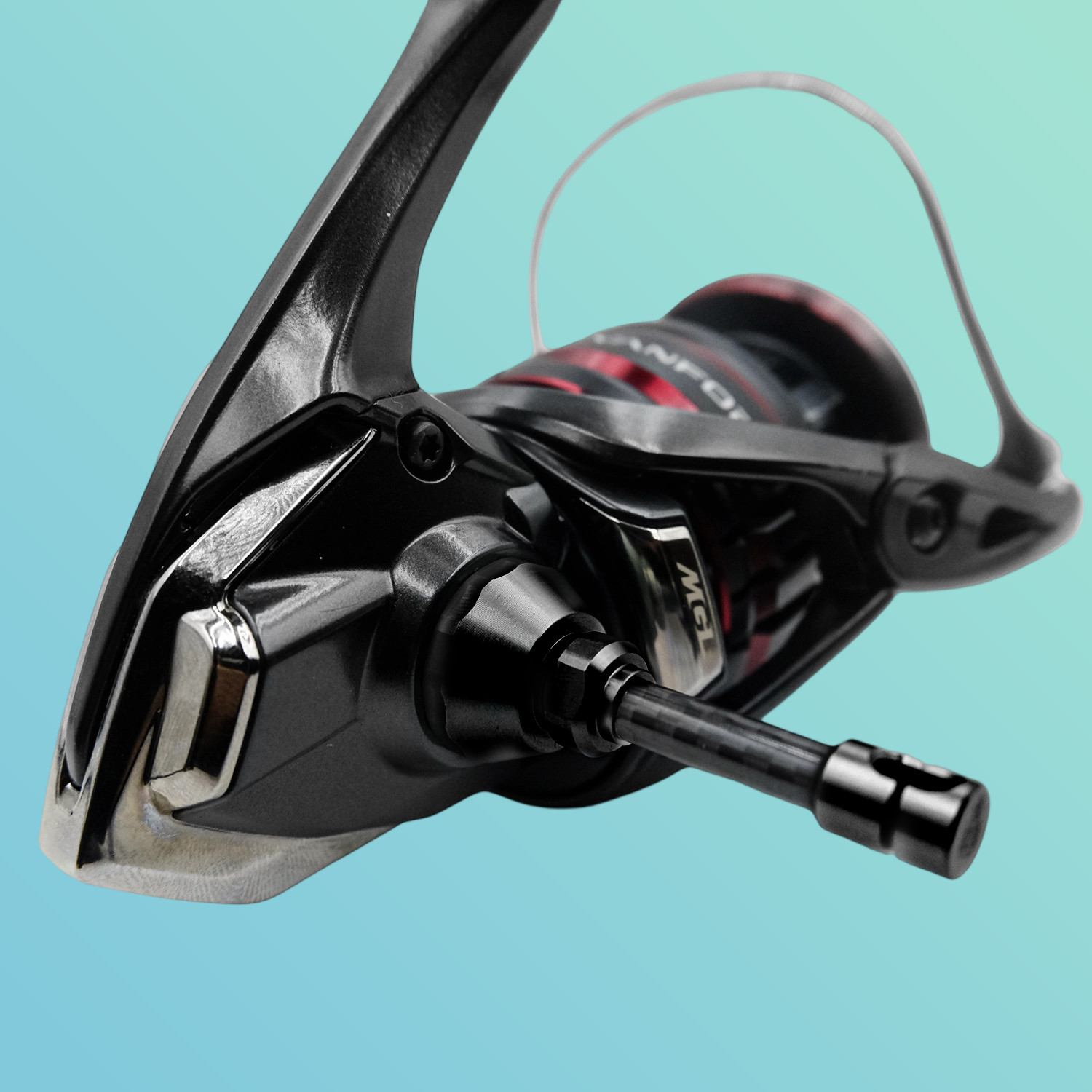 RYABT Reel Stand 41mm Black For Shimano and Daiwa Spinning Reel
