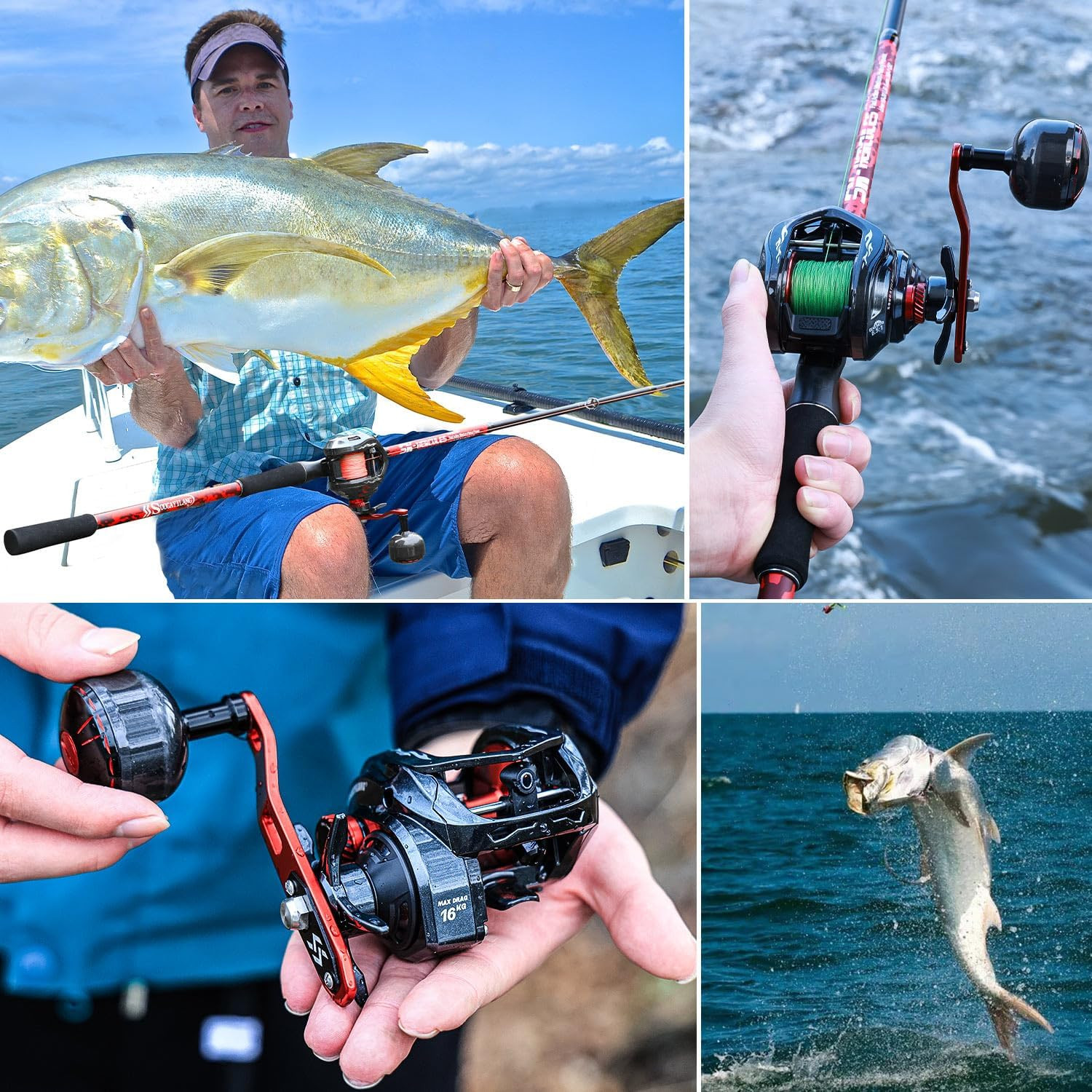 Baitcasting Reel, 7.0:1 Gear Ratio Super Smooth Power, 9 + 1 Shielded Ball Beari