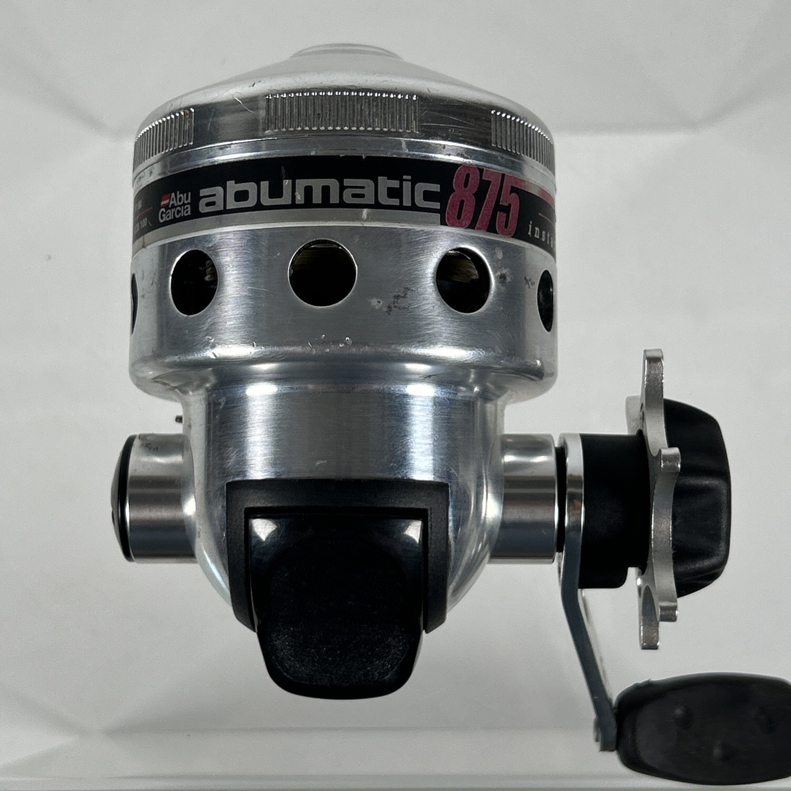 VTG Abu Garcia Abumatic 875 Spincast Reel instant anti-reverse Silver & Black