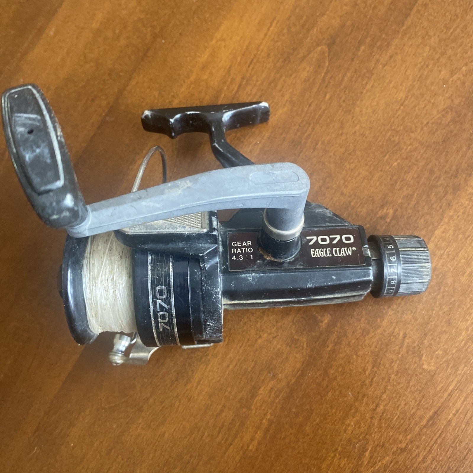 Eagle Claw Extra Large 7070 Fishing Reel 4.3 : 1 Gear Ratio Tested Works