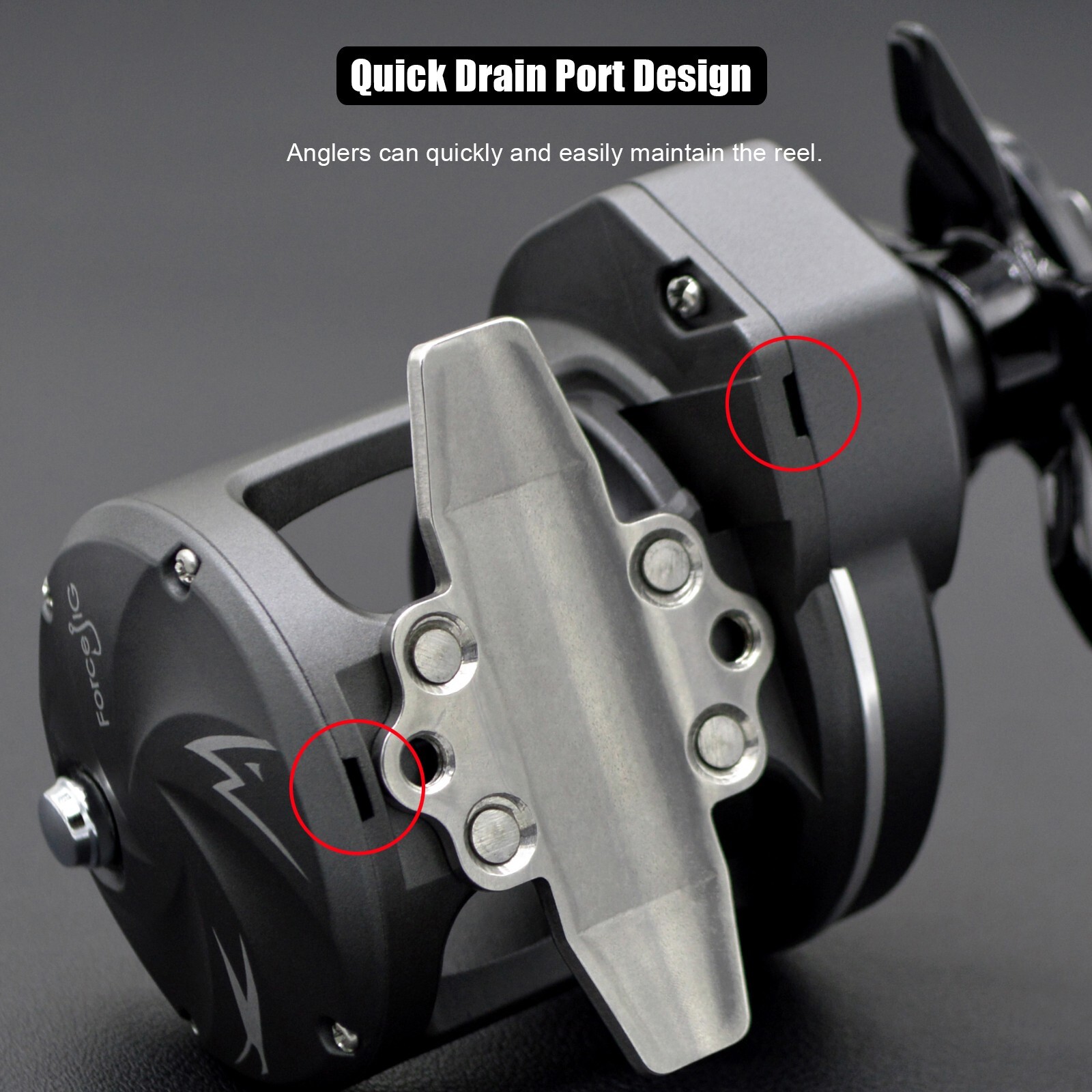 TICA FJ5HL Boat Drum Reel 40.5 IN Line Retrieved Rate Left Hand Trolling Fishing