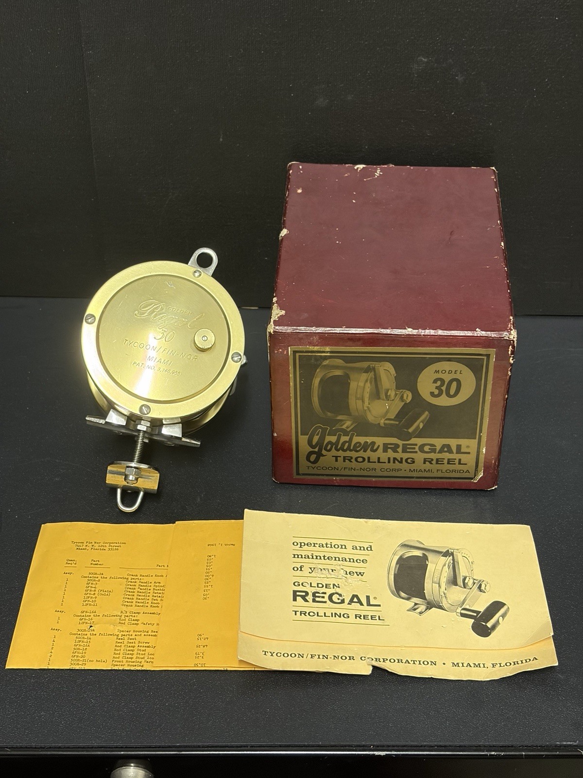 Tycoon Fin Nor Golden Regal 30 Lever Drag BigGame Offshore Fishing Reel Orig Box