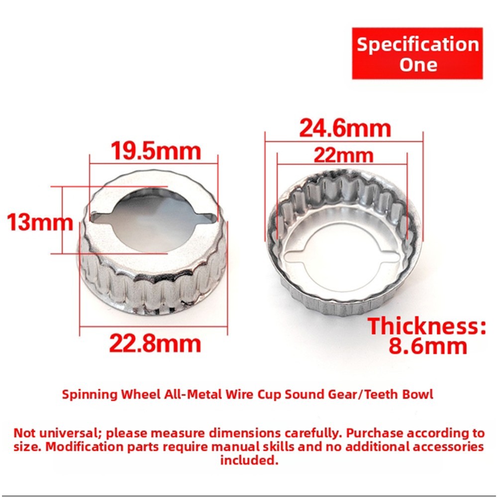Stainless Steel Sounder Disc for Fishing Reel Gear Bowl 27.9×8.2mm Silver