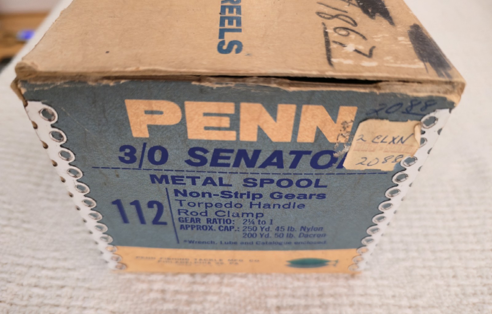 Penn 285 Reel with 112 Original Box Instruction Manual Spare Parts Envelope!
