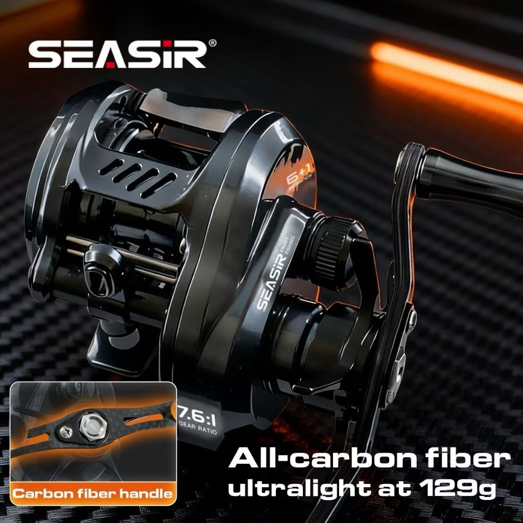 SEASIR DC Round Pro Baitcasting Reel 7.6:1 Digital Control Fishing Reel L.HAND