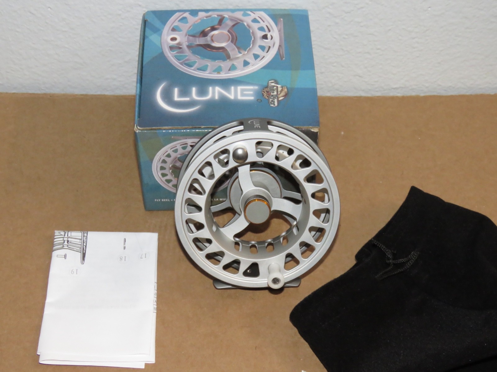White River Fly Shop Lune Fly Fishing Reel with Box, Instructions and Pouch