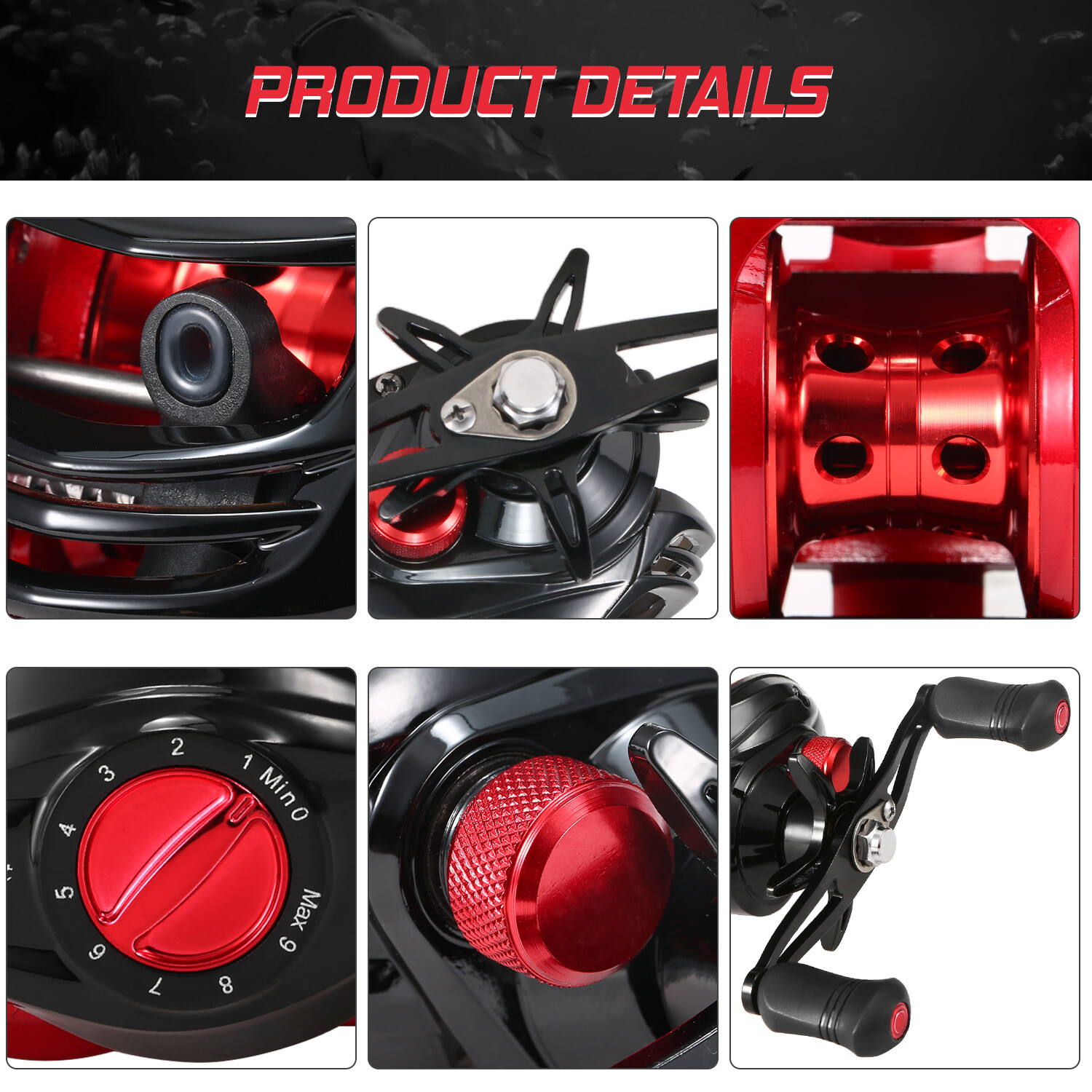 EXBERT 18+1BB Baitcasting Reel 7.2：1 Gear Ratio Baitcaster Reel Right Hand