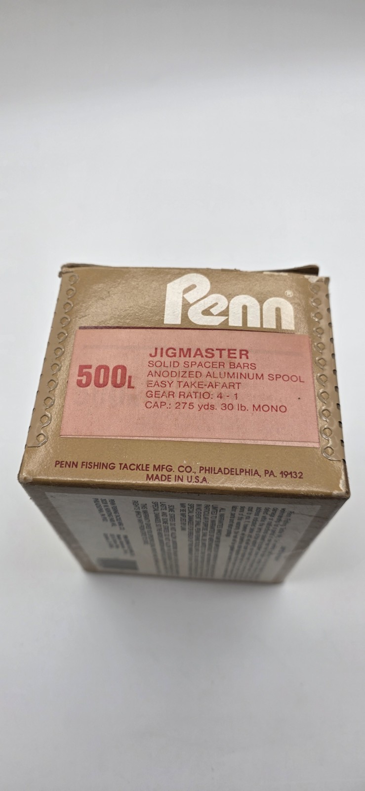 Penn Jigmaster 500L Reel Red Plates Made USA w/ Box Accessories Tested