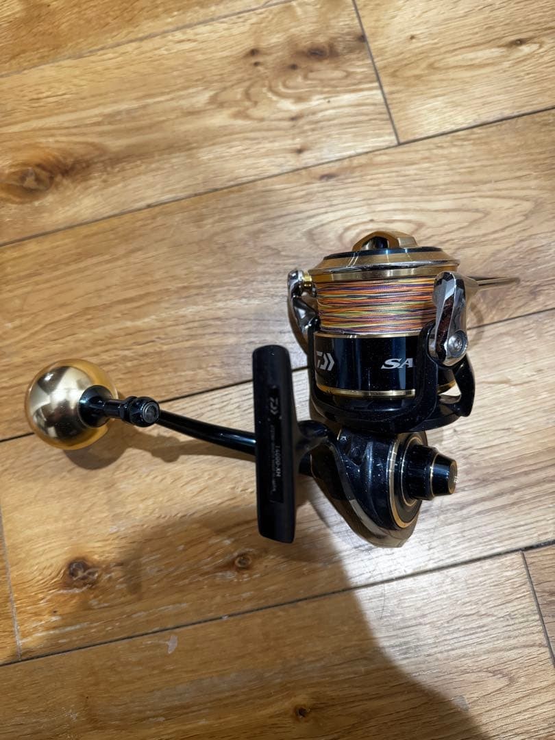 Daiwa Saltiga 14000XH Spinning Reel PE6, SLP Handle & Spare Knob Used