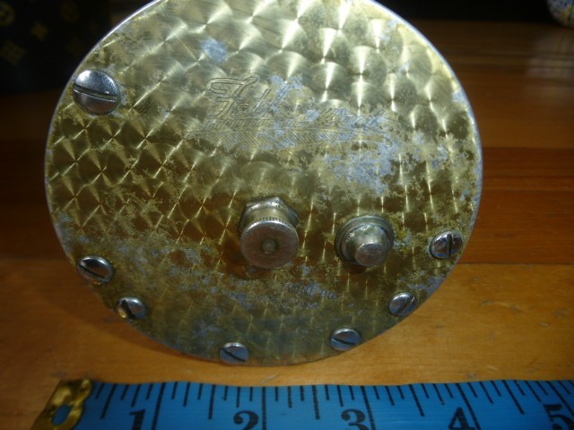 Vintage fishing reel Featherwate, San Francisco, New York, wood knob, good fish