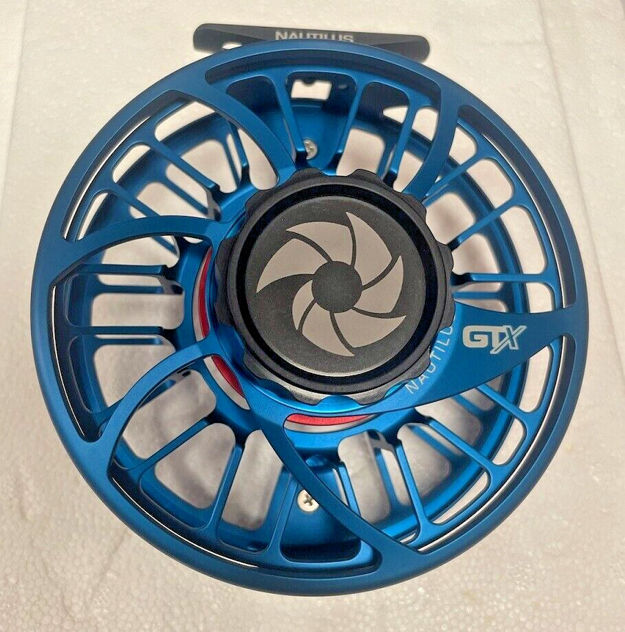 NAUTILUS GTX 12WT+ FLY REEL IN CUSTOM BLUE – NEW FREE US SHIPPING, IN STOCK