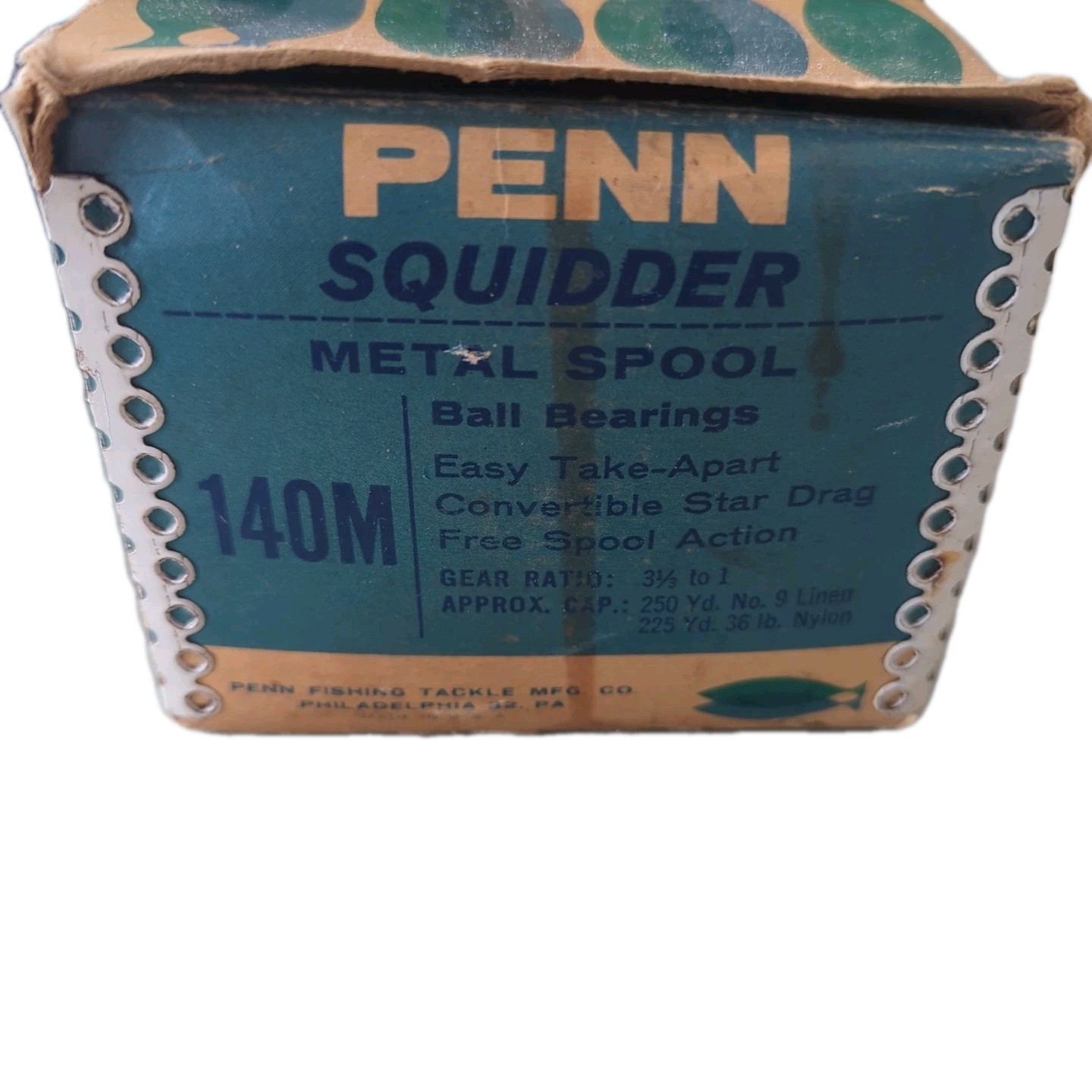 Vintage Penn Squidder No. 140 Salt Water Fishing Reel Original Box.