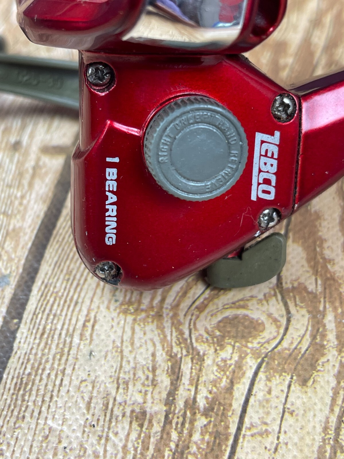 Vintage Red Zebco Sling Shot Open Face Spinning Casting Fishing Reel .
