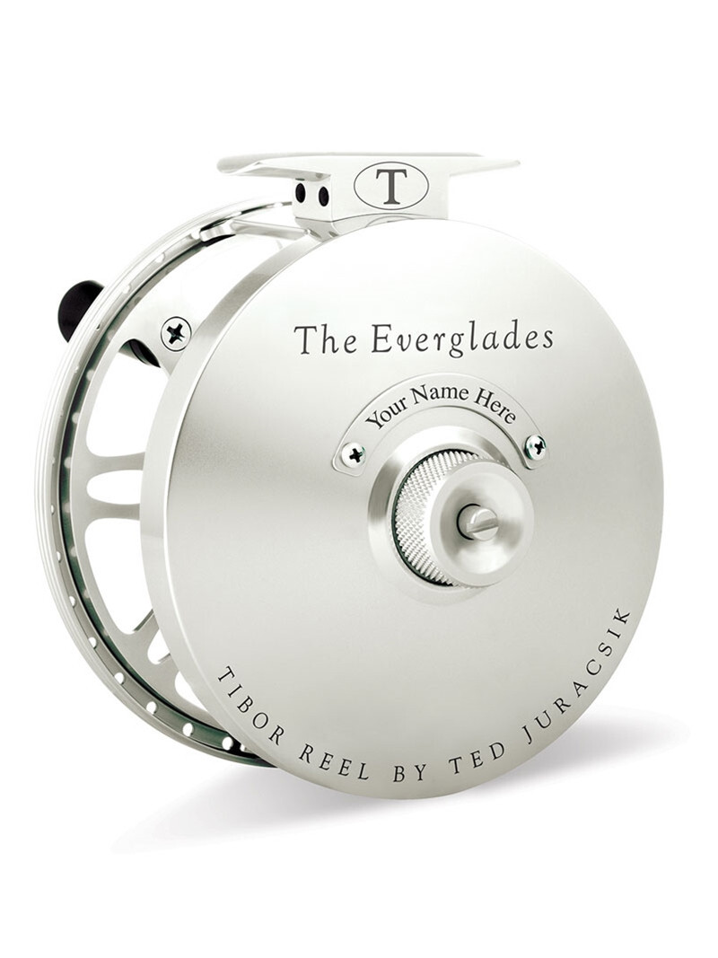 NEW TIBOR EVERGLADES FROST SILVER #7-9 FLY FISHING REEL-FREE $100 LINE!