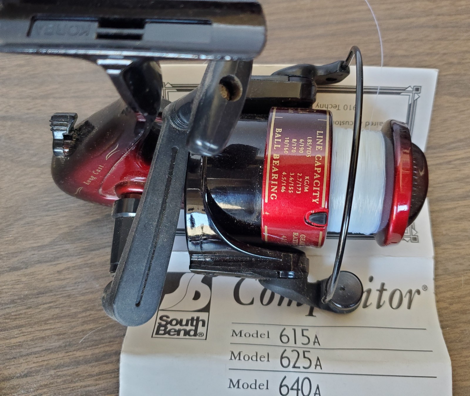 South Bend COMPETITOR 625A Long Cast Spinning Fishing Reel