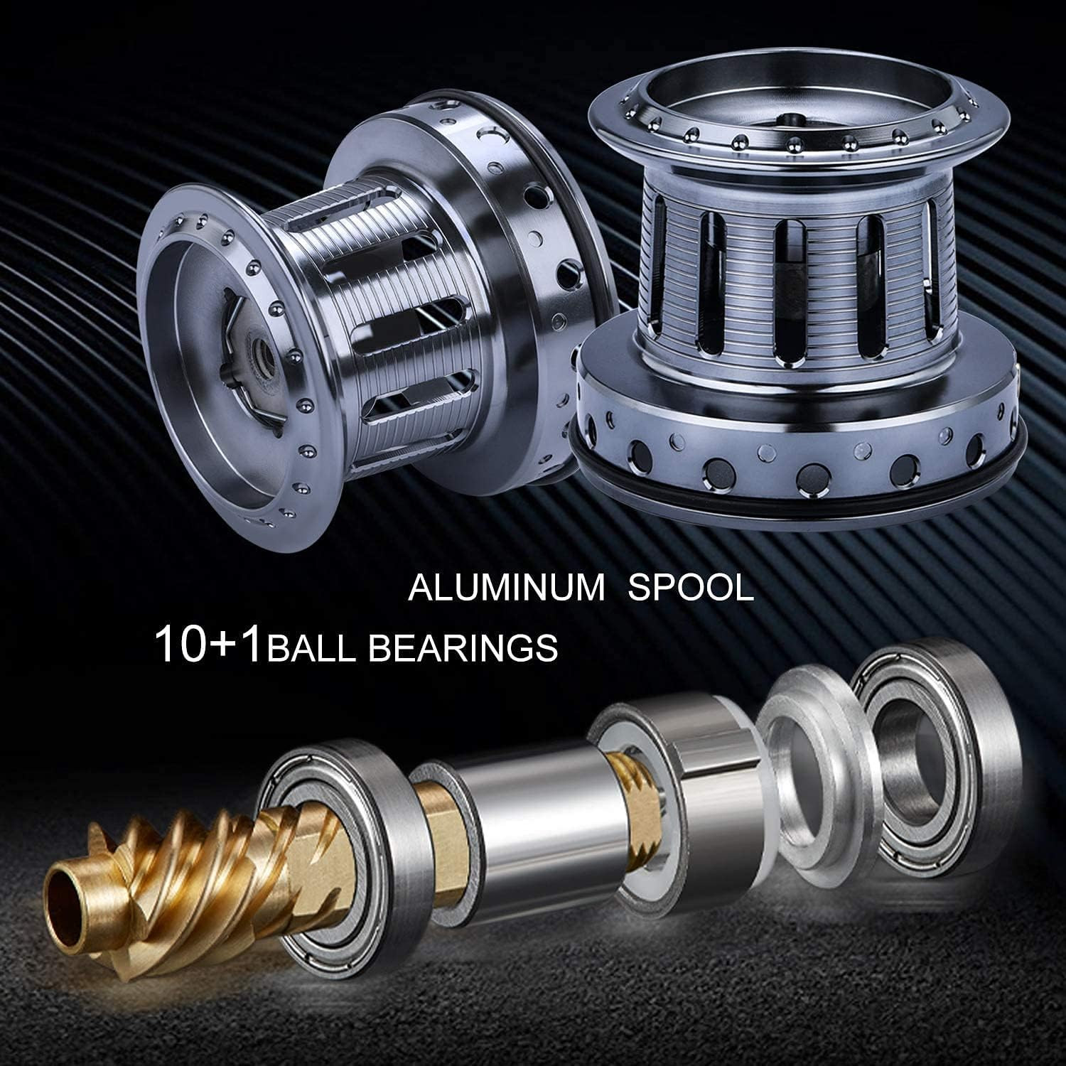 Spinning Reels 10000 Series Surf Fishing Reels,10+1 Stainless BB Ultra Smooth Po
