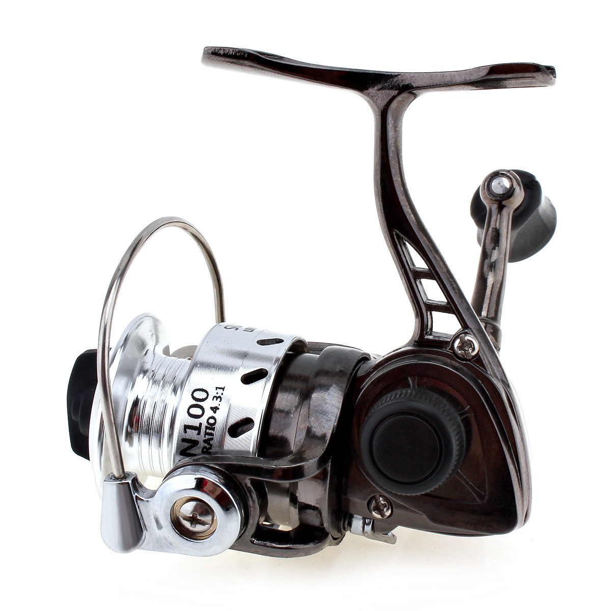 Small Metal Spinning Reel 4.3:1, Portable Fishing Tackle Featuring Coil Pocket