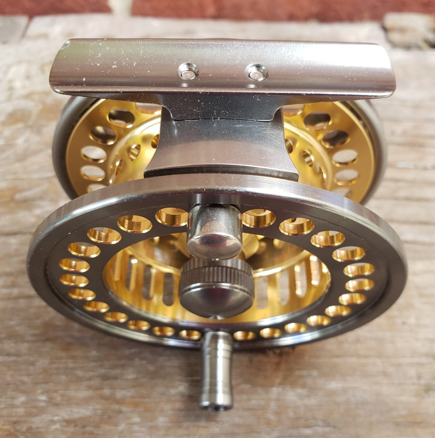 NOS Sougayilang CNC Aluminum Fly Reel 5/6 Gold Silver Lightweight Fishing Reel