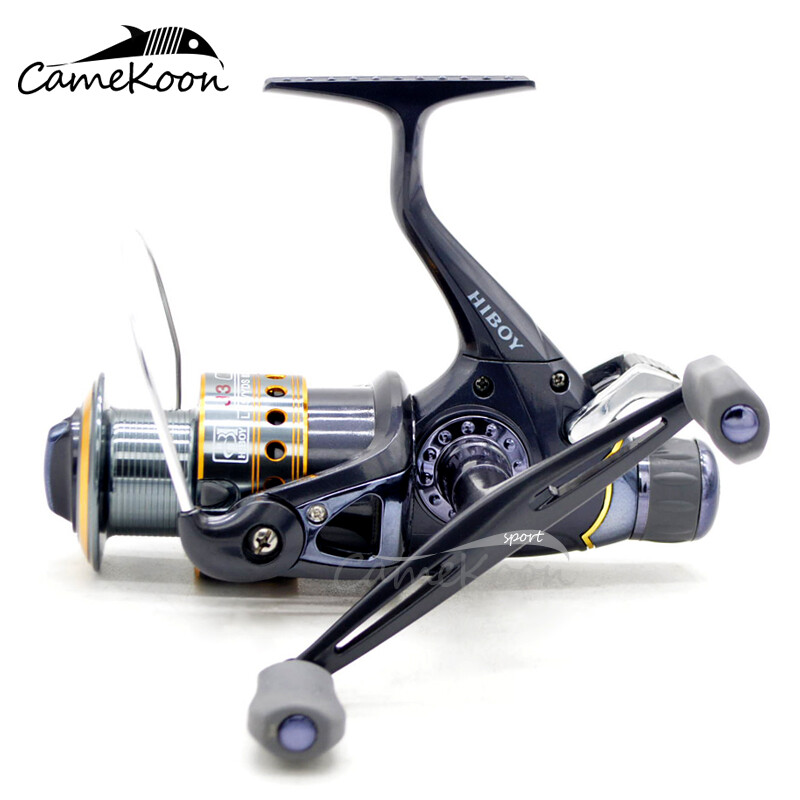Carp Fishing Reel with Spare Spool Double Brake System Bait Feeder Spinning Reel