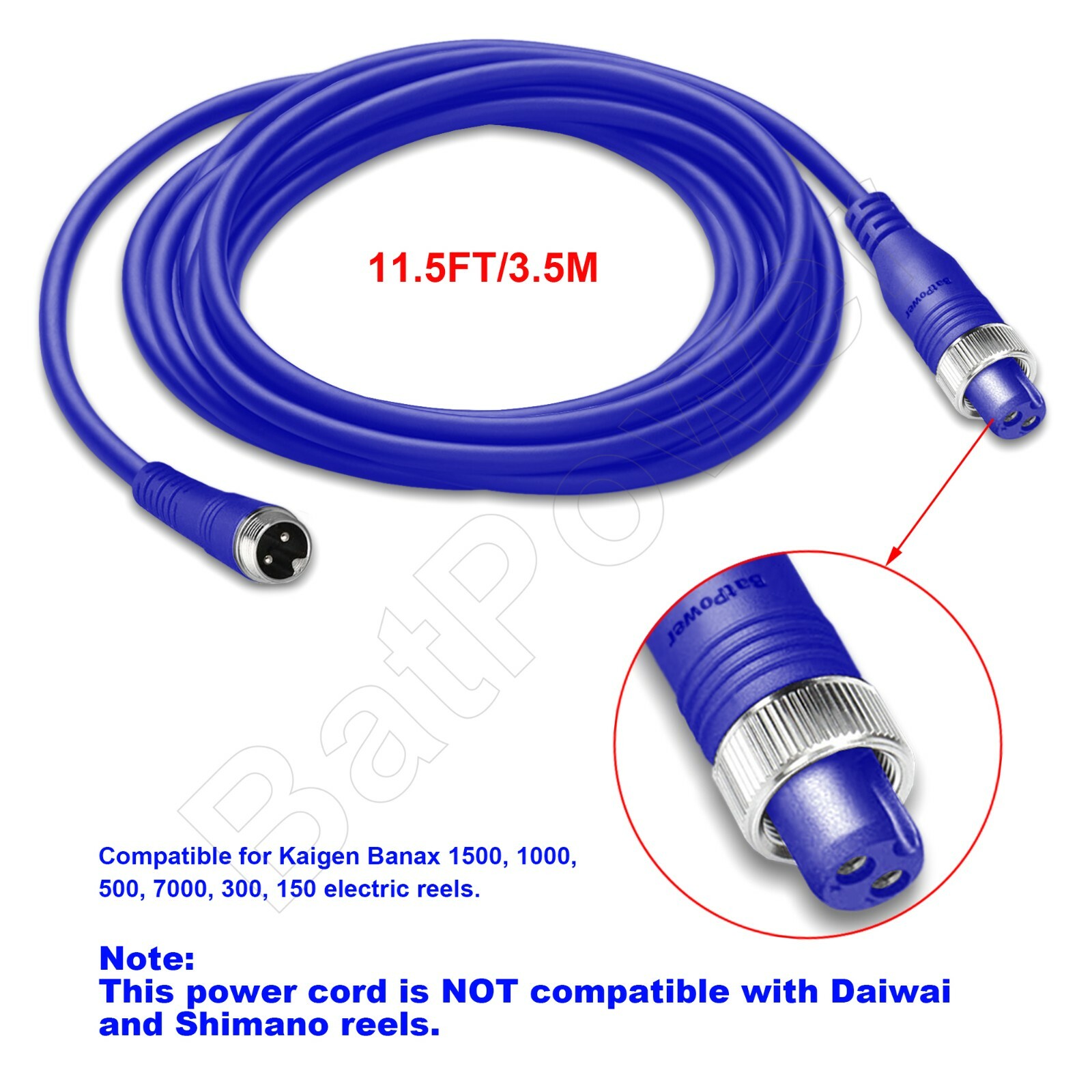 ProK Power Cable Cord for Banax Kaigen 7000 1500 500 300 Electric Fishing Reel