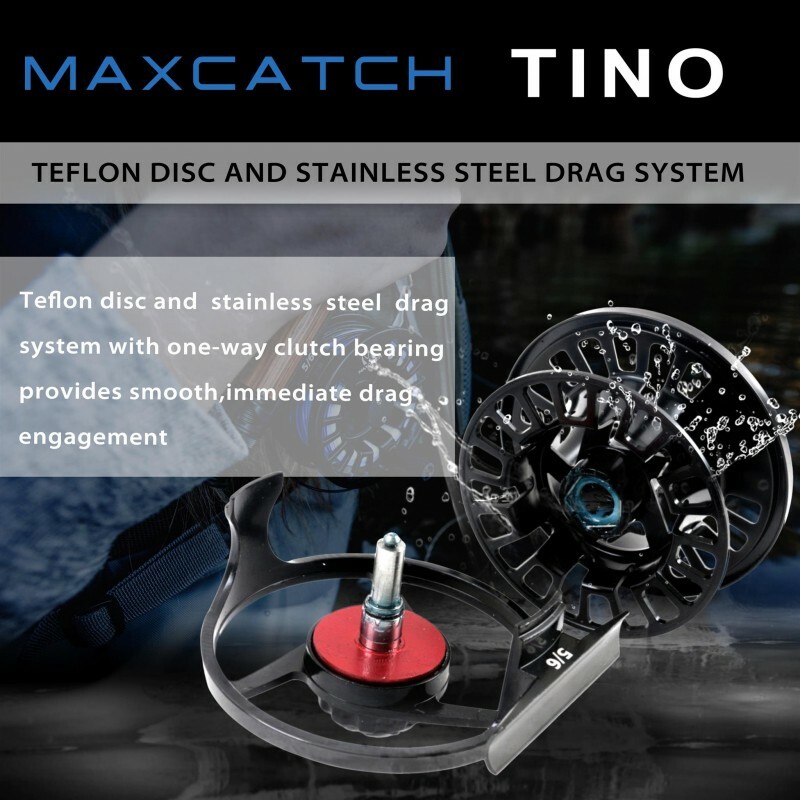 Tino Trout Fly Fishing reel with line 3/4 5/6 7/8WT with Pre-loaded LIne