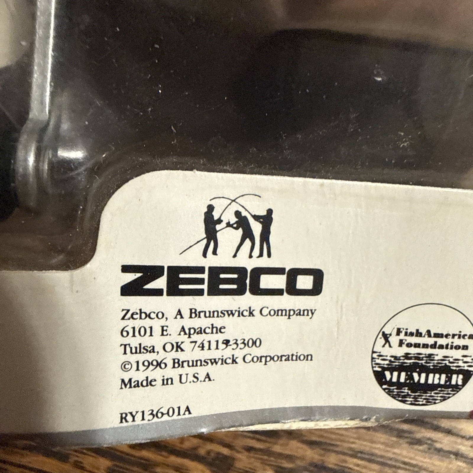 Vintage Zebco 33 Fishing Reel, Purple Band Sealed, Dated 1996 NOS Made In USA