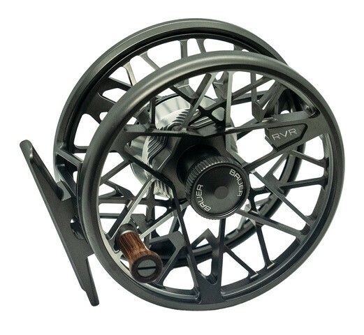 Bauer RVR 6/7 Fly Reel – Charcoal Silver – NEW – FREE FLY LINE