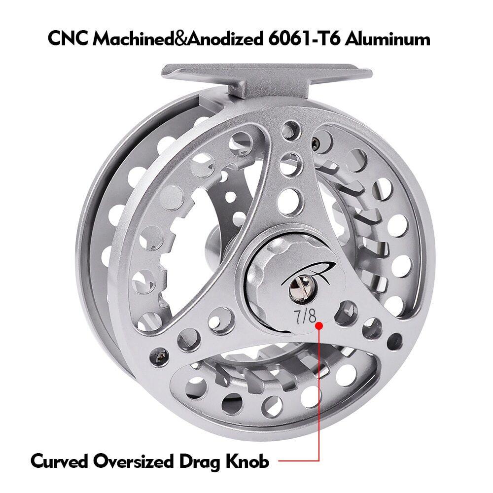 Fly Fishing Wheel 3/4-5/6-7/8 WT Fish Reel Aluminum Cut Large Arbor Die Casting