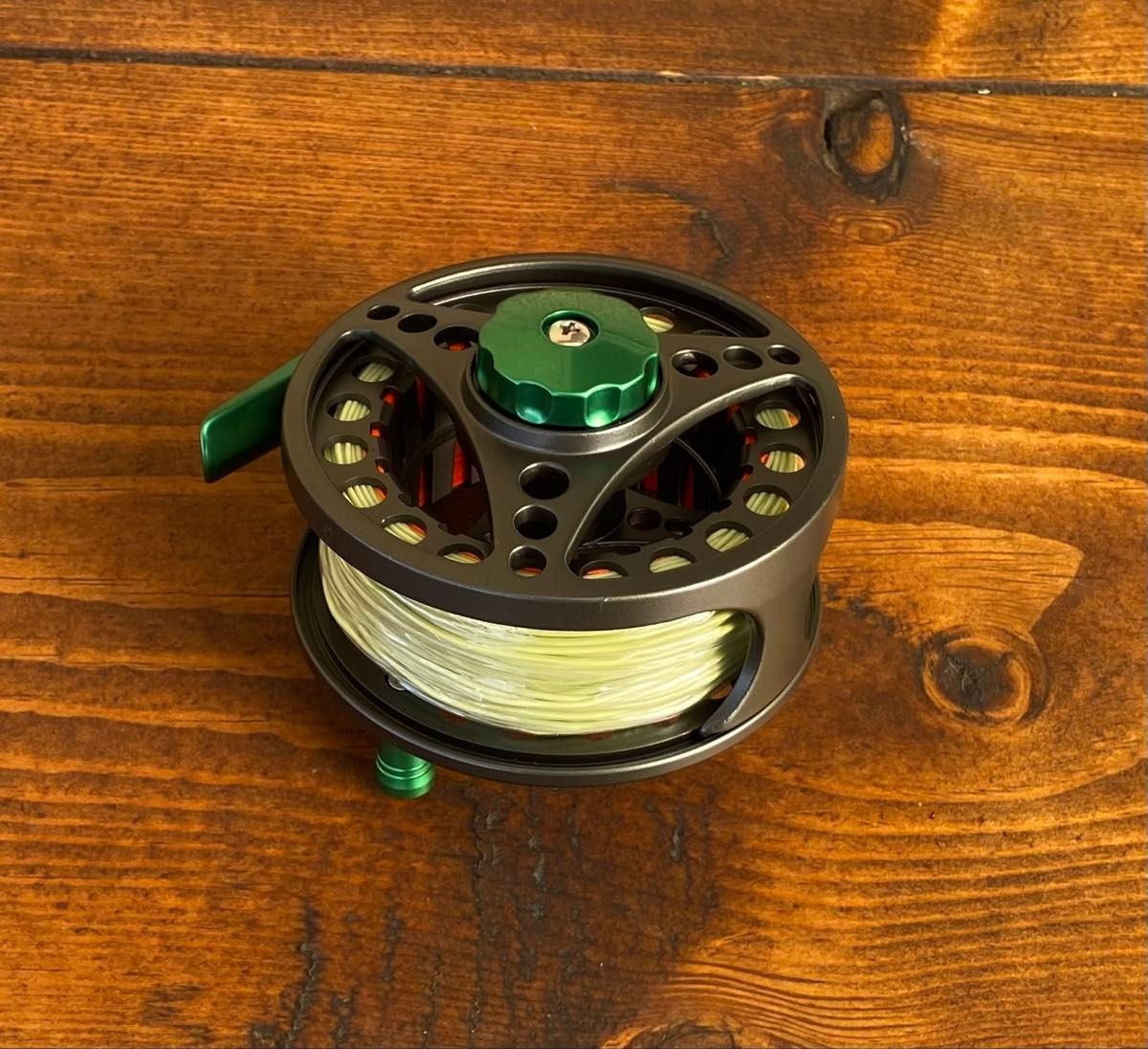 GOTURE Fly Reel 5/6 CNC Machined Aluminum Gray Green WF5 Line 3.35in Diameter