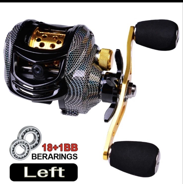 🔥18+1BB 7.2:1 10KG Metal Baitcasting Reel Magnetic Brake CNC Spool Left
