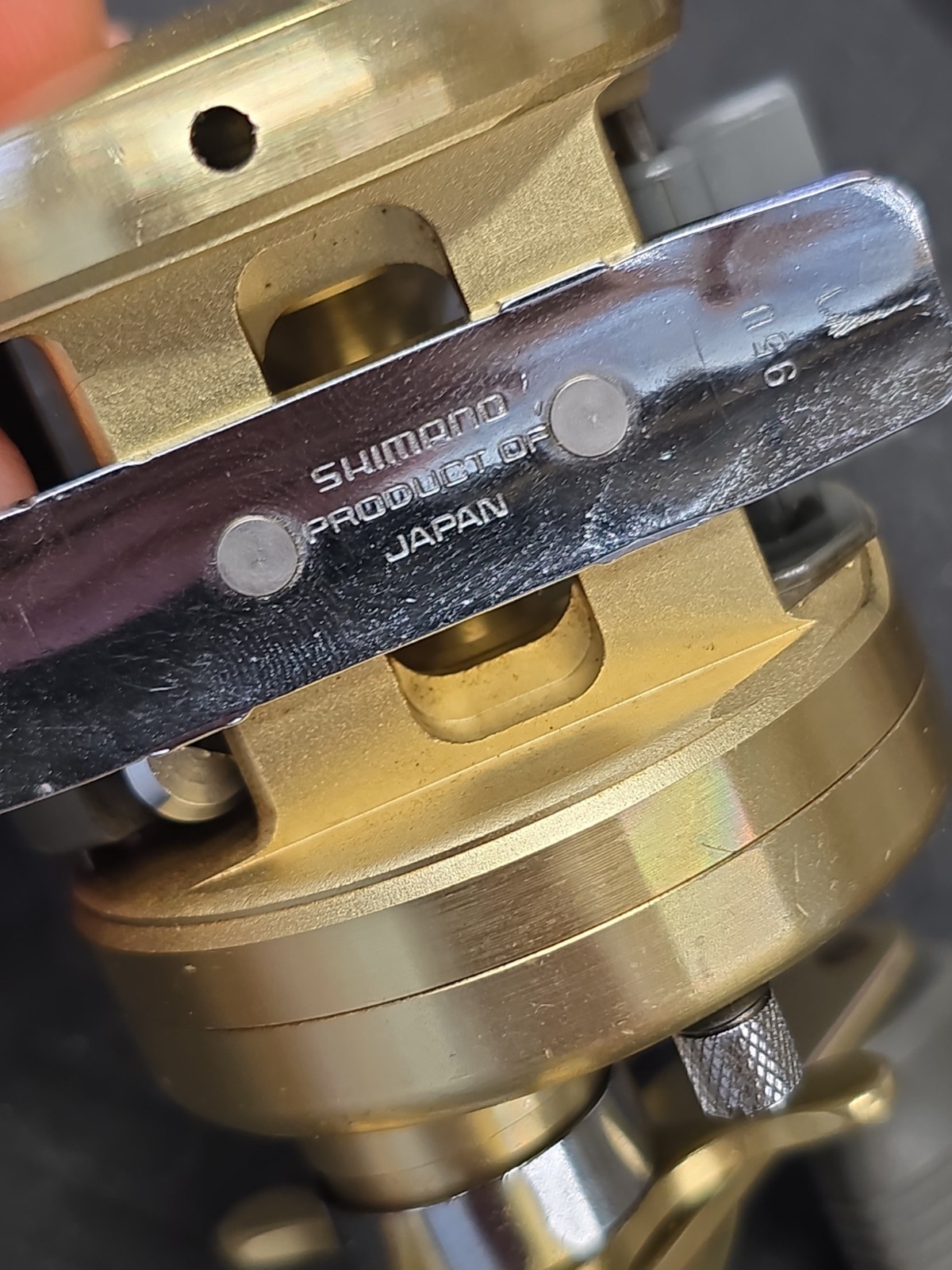 Vintage Shimano Calcutta 50 Gold Round Baitcasting Reel – Made In Japan #2