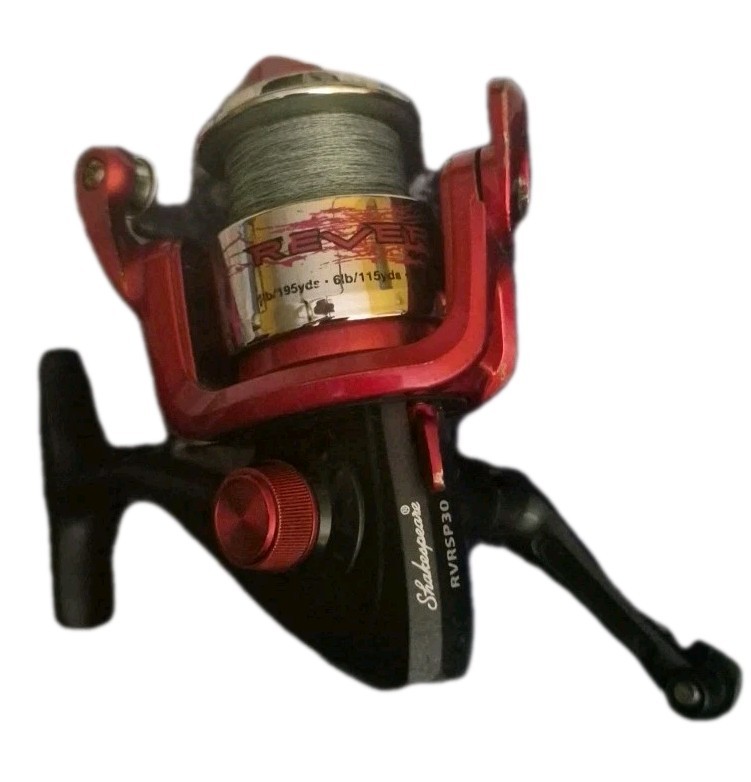 Shakespeare Reverb RVSFSP30 red Spinning Fishing Reel Prespooled
