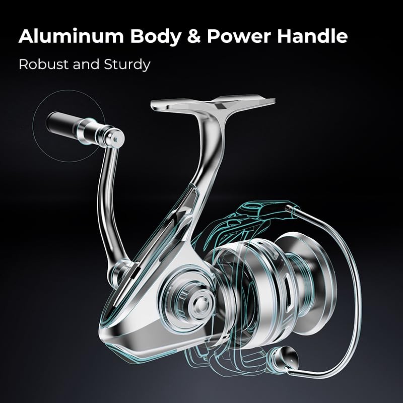 Piscifun NautiX 3000 Spinning Reel, Aluminum, 26lb Drag, 8+1 BB, 6.01